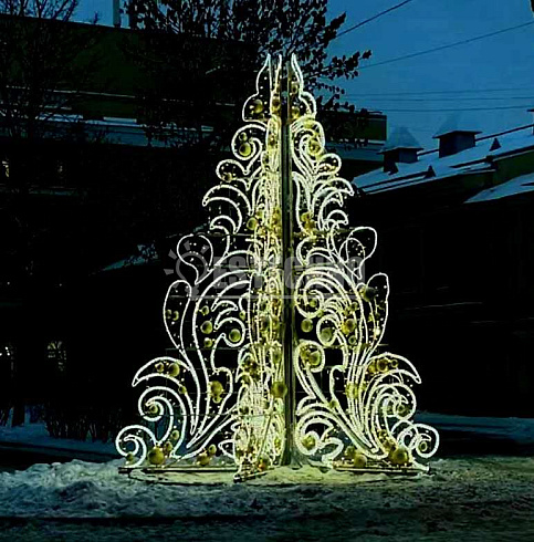 Светодиодная конструкция ЕЛЬ для использования на открытом воздухе.