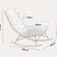 Кресло-качалка 95*90*105 см + подставка для ног 