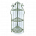 Угловая этажерка (3-х уровневая) из металла в винтажном стиле с элементами ковки, 52*34*118 см
