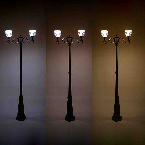 Солнечный светильник со столбом 3 Lights - 2 Head, 200 см