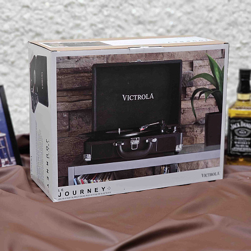 Портативный виниловый проигрыватель VICTROLA JOURNEY+, 33/78/45 об/мин,+BT/AUX/LINE, цвет чёрный