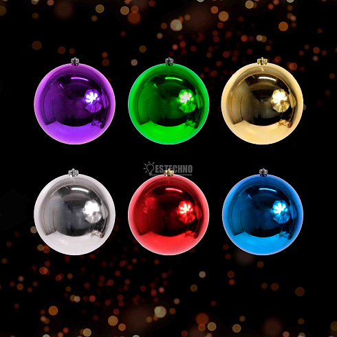 Новогоднее украшение ШАР 25 см, глянцевый, цвет красный