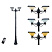 Солнечный светильник со столбом 3 LIGHTS - 2 HEAD, 270см