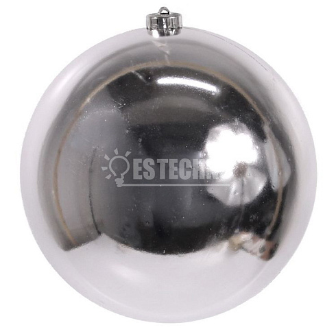 Новогоднее украшение ШАР 25 см, глянцевый, цвет серебристый