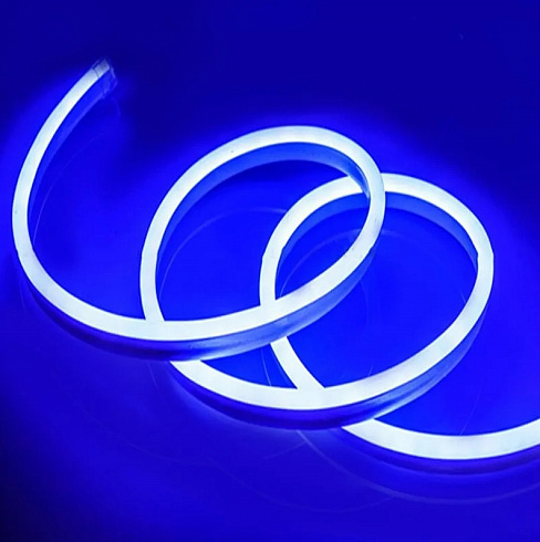 Светодиодный шнур с эффектом неонового свечения "ГИБКИЙ НЕОН" 15х25 мм., 220V, синий
