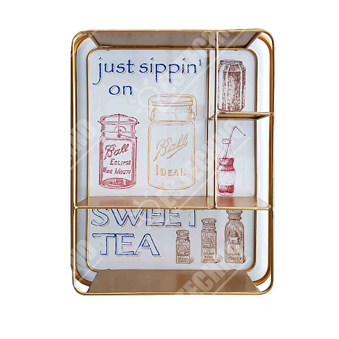 Полка навесная SWEET TEA, 49*40 см, металл