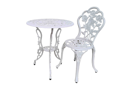 Садовая мебель из алюминия ROSE 1+1, цвет белый