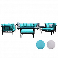 Комплект мебели из алюминия *Tiffany*, 7 предметов, цвет чёрный