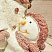 Фигура новогодняя из грубой керамики Девочка и снеговик, 26х18х37 см