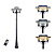 Солнечный светильник со столбом 3 LIGHTS - 3 HEAD, 260 см