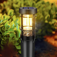 Солнечный светильник СТОЛБИК 33 см, для декоративной подсветки дорожек и ландшафта