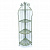 Угловая этажерка (4-х уровневая) из металла в винтажном стиле с элементами ковки, 52*34*157 см