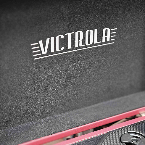 Портативный виниловый проигрыватель VICTROLA, 33/78/45 об/мин, +BT/AUX/LINE, цвет бордовый