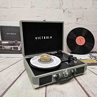 Портативный виниловый проигрыватель VICTROLA JOURNEY+, 33/78/45 об/мин, цвет серый-чёрный
