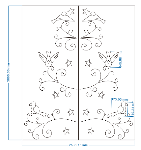 Светодиодная конструкция ЕЛЬ С ПТИЦАМИ для использования на открытом воздухе.