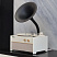 Виниловый проигрыватель RETRO STYLE 33/78/45 об/мин, + FM/BT/USB, цвет кремовый-чёрный