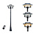 Солнечный светильник со столбом 3 LIGHTS - 3 HEAD, 260 см