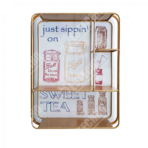 Полка навесная SWEET TEA, 49*40 см, металл