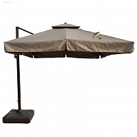 Зонт садовый на боковой опоре SQUARE ROMAN 3х3 м, цвет хаки