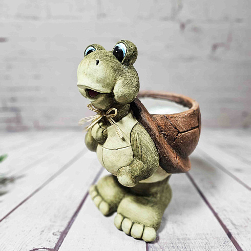 Садовая фигура кашпо ЧЕРЕПАХА, 45*25 см
