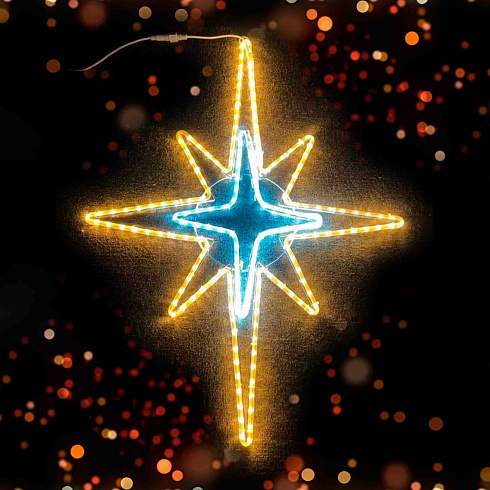 Вифлеемская звезда  светодиодная 2D, 90х68 см, для использования на открытом воздухе.