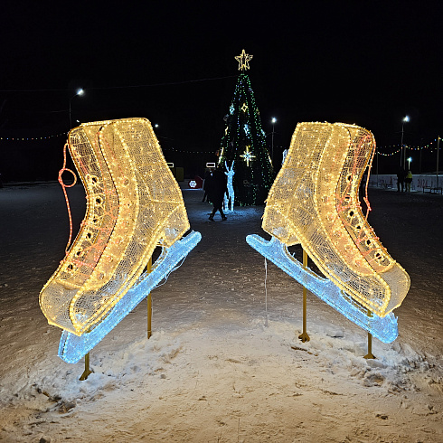 Cветовая конструкция КОНЁК 3D, 110*97*31 см, уличная, цвет синий