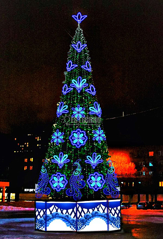 Комплект украшения для уличных елей высотой 8~10 м ГЖЕЛЬ