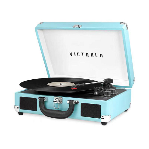 Портативный виниловый проигрыватель VICTROLA JOURNEY+, 33/78/45 об/мин, +BT/AUX/LINE, цвет голубой