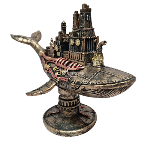 Фигура кит WHALE CITY в индустриальном стиле, 24*19 см