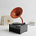 Виниловый проигрыватель RETRO STYLE 33/78/45 об/мин, + FM/BT/USB, цвет чёрный