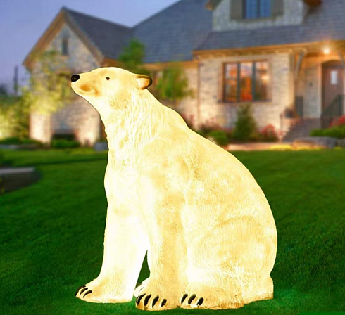 Скульптурная композиция из стеклопластика  ТРИ МЕДВЕДЯ для использования на открытом воздухе