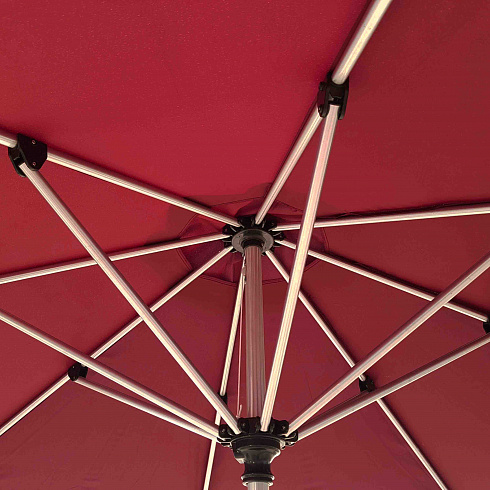 Зонт садовый на боковой опоре SQUARE ROMAN 3х3 м, цвет бордовый