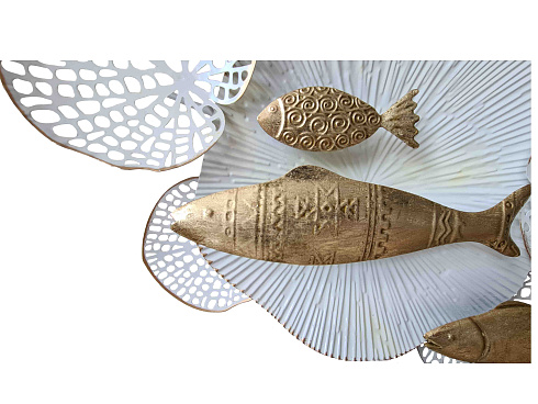 Панно из металла "Arctica fish", 129х79 см.