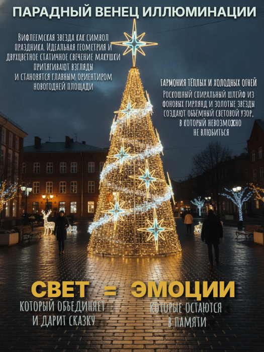Магия городского света: как профессиональная иллюминация превращает площади в центры притяжения