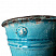 Кашпо навесное керамическое French Turquoise, 26*27 см