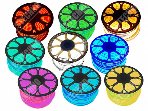 Светодиодный шнур с эффектом неонового свечения ГИБКИЙ НЕОН RGB, 15х25 мм, 220В
