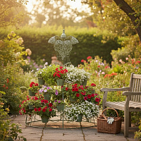 Подставка для цветов садовая ПЛАТЬЕ ПРИНЦЕССЫ, 195*160*95 см