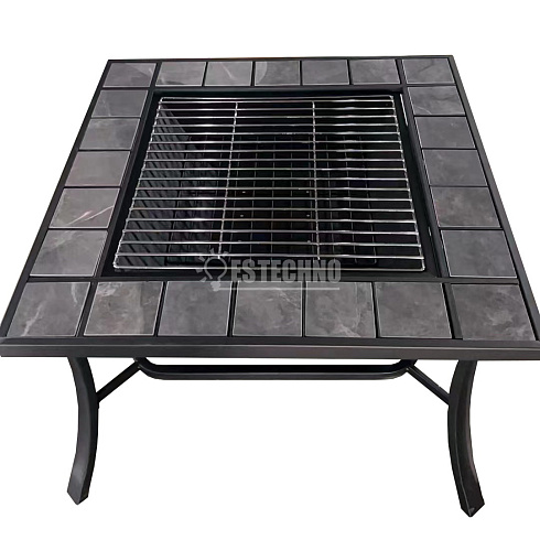 Стол со встроенным грилем, 78*78*47 см