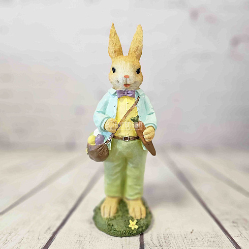 Декоративная фигура ПАСХАЛЬНЫЙ КРОЛИК, 39*13 см