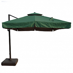 Зонт садовый на боковой опоре, складной "Square Roman", зеленый