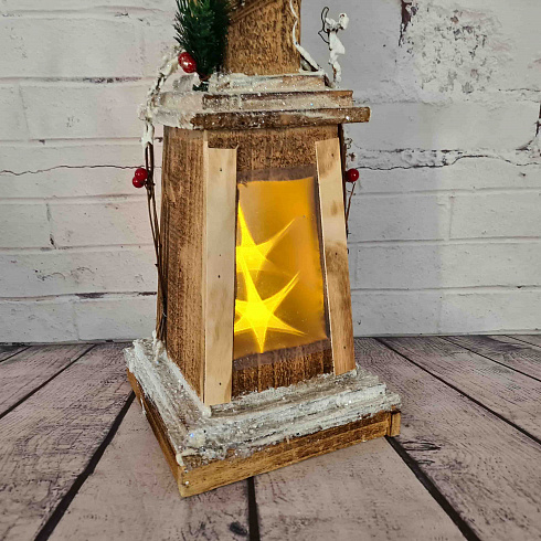 Новогодний декор с подсветкой Фонарь, 100 см