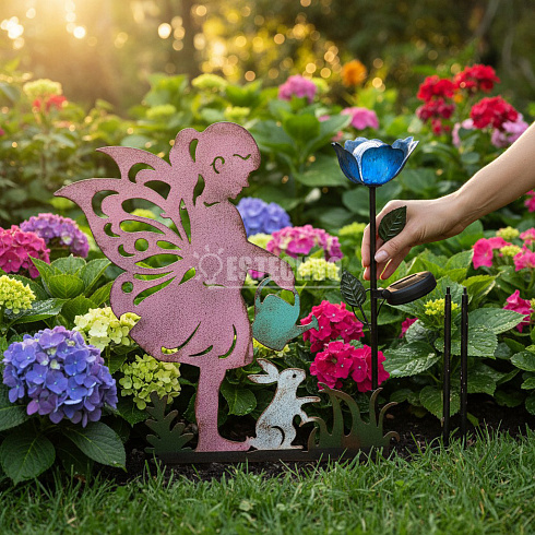 Декор для сада ФЕЯ С ПОДСВЕТКОЙ, 48*28 см, металл