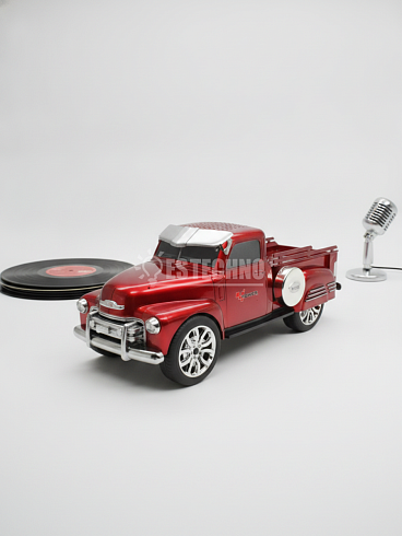 Портативная Bluetooth-колонка «Ретро Пикап», 8W, USB/TF/FM, красная