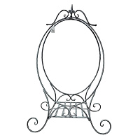 Подставка для цветов  из металла 92*57 см, цвет серый