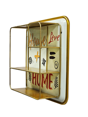 Полка навесная HOME, 39*39 см, металл