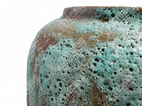 Ваза керамика, 53х28 см., цвет бирюзовый