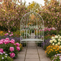 Арка-скамейка садовая, 200*122 см