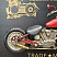 Часы настенные интерьерные ESTECHNO «Vintage Motorcycle» Loft 3D, 80*60 см