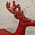 Новогодняя фигура "Олень", 45 см., цвет: красный