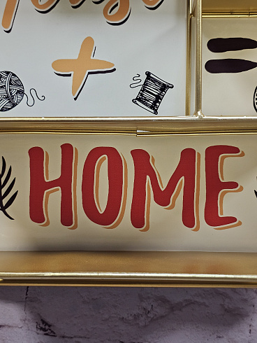 Полка навесная HOME, 39*39 см, металл